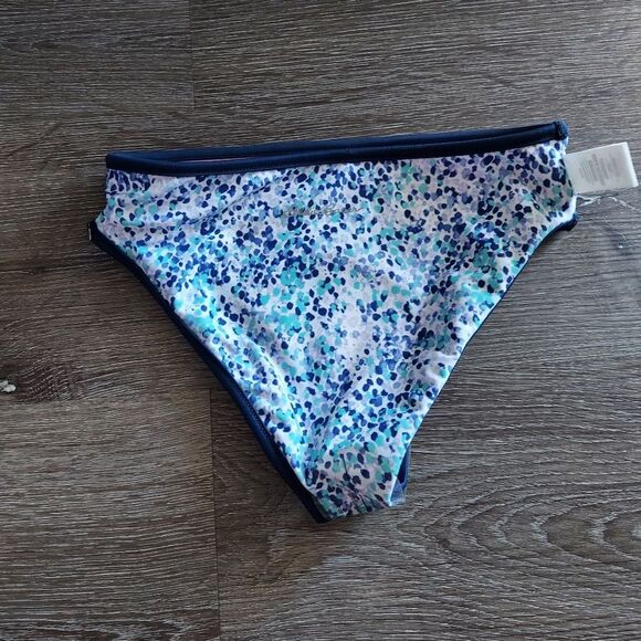 Eddie Bauer Reversible Bikini Bottom Blue and Purple Speckled Size S (7-8) - Picture 2 of 5